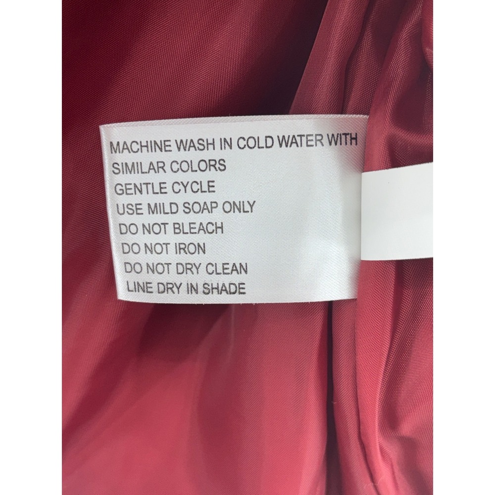 MM Essentials Marc Mattis Faux Leather Jacket Burgundy Red Blazer Small - Picture 5 of 7